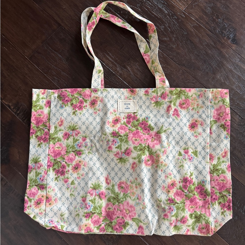 Sezane Floral Tote Bag